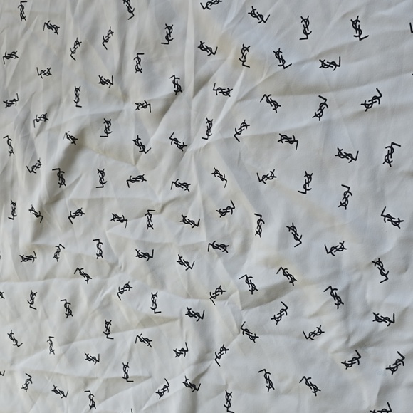 Authentic YSL Navy Blue/Cream Scarf - Picture 2 of 4